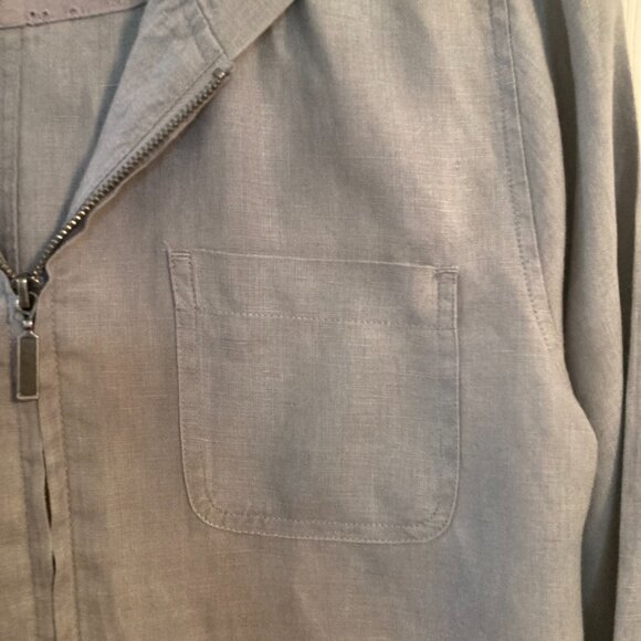 St Tropez 100% Linen Hooded Jacket - EUC - Picture 3 of 8